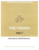 Fisher 450-T - Owners Manual 